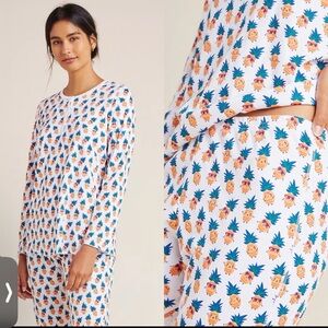 Roller Rabbit Pina & Colada Pajama Long Sleeve Shirt Limited Edition Size M top